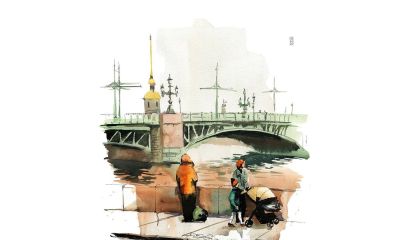 英国插画师Daria Malikova，诠释水彩的透明性和流动性 - 图画吧TUHUABA