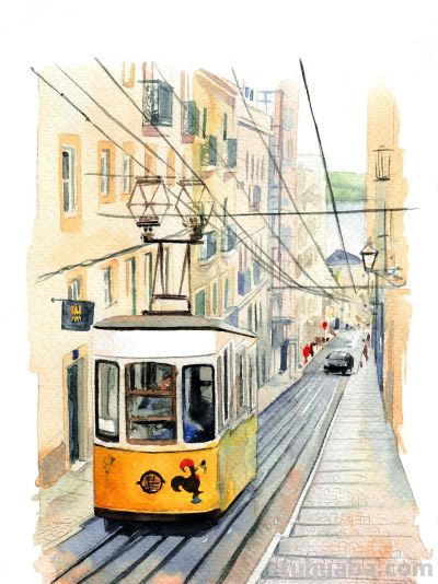 英国插画师Daria Malikova，诠释水彩的透明性和流动性 - 图画吧TUHUABA