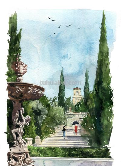 英国插画师Daria Malikova，诠释水彩的透明性和流动性 - 图画吧TUHUABA