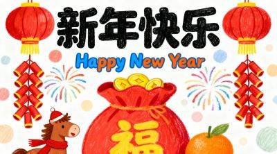 2026年元旦节手抄报画报绘画手抄报元旦小报 - 图画吧TUHUABA