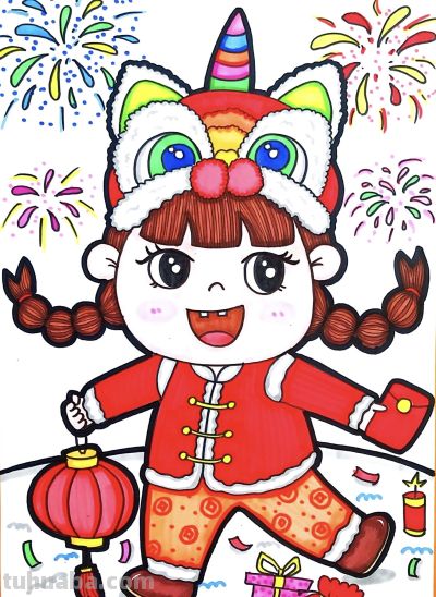 2026年元旦节手抄报画报绘画手抄报元旦小报 - 图画吧TUHUABA