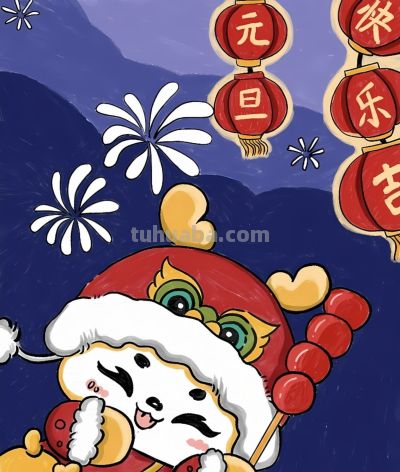 2026年元旦节手抄报画报绘画手抄报元旦小报 - 图画吧TUHUABA