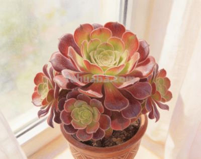 分享一组彩铅多肉法师插画 - 图画吧TUHUABA