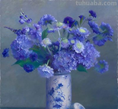 充满生命力的花卉静物 | Jean Lightman - 图画吧TUHUABA