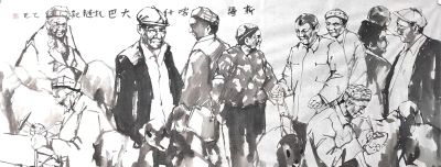 梅竞 ||《人间烟火》集市篇水墨速写一组欣赏 - 图画吧TUHUABA