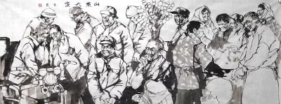 梅竞 ||《人间烟火》集市篇水墨速写一组欣赏 - 图画吧TUHUABA