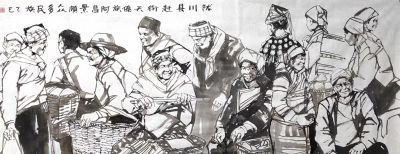 梅竞 ||《人间烟火》集市篇水墨速写一组欣赏 - 图画吧TUHUABA