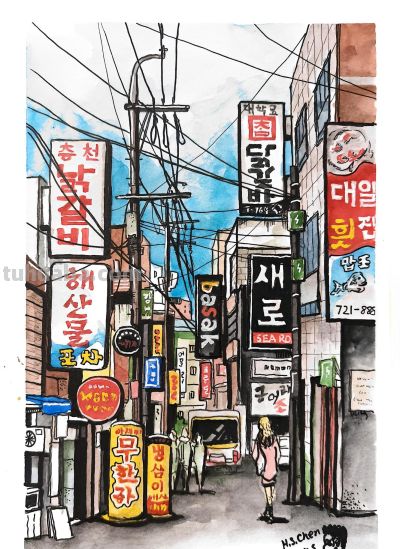 HS.Chén陈昊松的速写之旅 - 图画吧TUHUABA