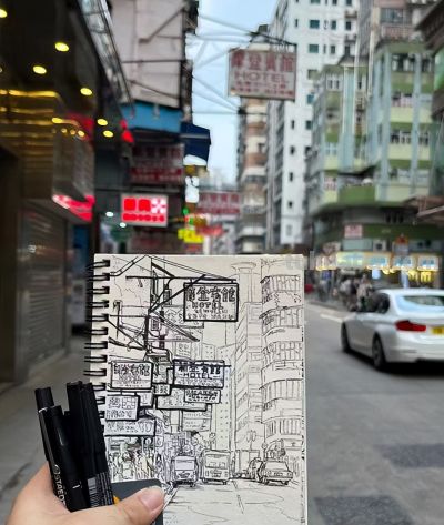 HS.Chén陈昊松的速写之旅 - 图画吧TUHUABA