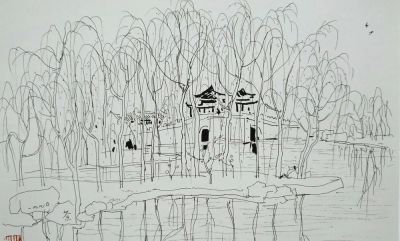 大师作！吴冠中罕见风景速写60幅 - 图画吧TUHUABA