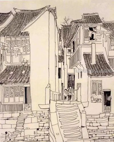 大师作！吴冠中罕见风景速写60幅 - 图画吧TUHUABA