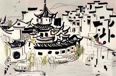 大师作！吴冠中罕见风景速写60幅 - 图画吧TUHUABA