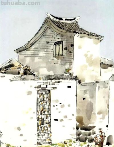 大师作！吴冠中罕见风景速写60幅 - 图画吧TUHUABA