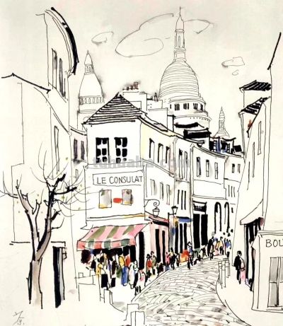 大师作！吴冠中罕见风景速写60幅 - 图画吧TUHUABA