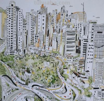 大师作！吴冠中罕见风景速写60幅 - 图画吧TUHUABA