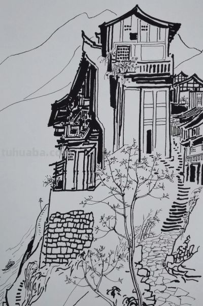 大师作！吴冠中罕见风景速写60幅 - 图画吧TUHUABA