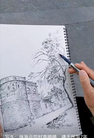 唐晓华钢笔画写生和速写作品50幅 - 图画吧TUHUABA