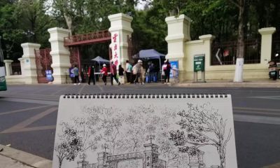 唐晓华钢笔画写生和速写作品50幅 - 图画吧TUHUABA