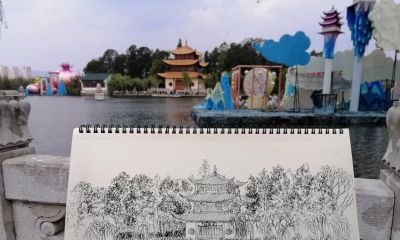 唐晓华钢笔画写生和速写作品50幅 - 图画吧TUHUABA