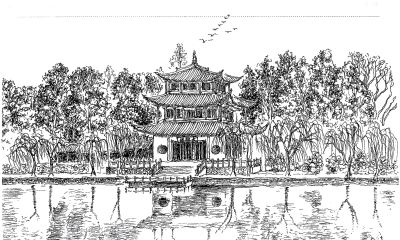 唐晓华钢笔画写生和速写作品50幅 - 图画吧TUHUABA