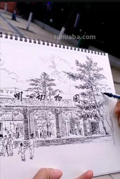 唐晓华钢笔画写生和速写作品50幅 - 图画吧TUHUABA