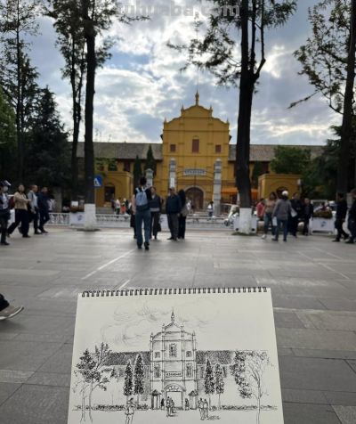 唐晓华钢笔画写生和速写作品50幅 - 图画吧TUHUABA