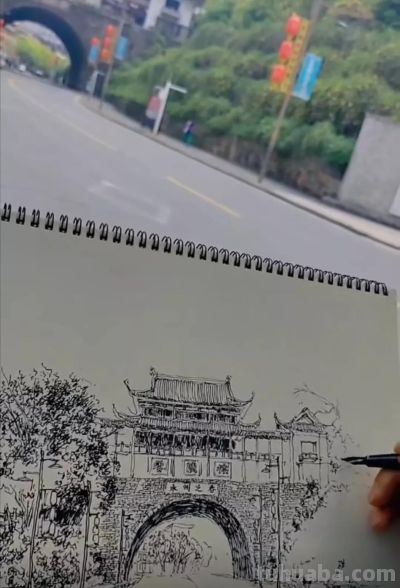 唐晓华钢笔画写生和速写作品50幅 - 图画吧TUHUABA