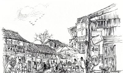 唐晓华钢笔画写生和速写作品50幅 - 图画吧TUHUABA