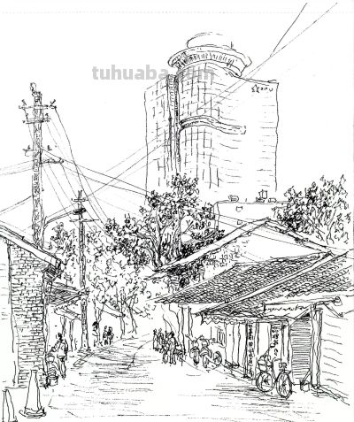 唐晓华钢笔画写生和速写作品50幅 - 图画吧TUHUABA