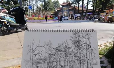 唐晓华钢笔画写生和速写作品50幅 - 图画吧TUHUABA