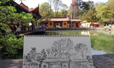 唐晓华钢笔画写生和速写作品50幅 - 图画吧TUHUABA