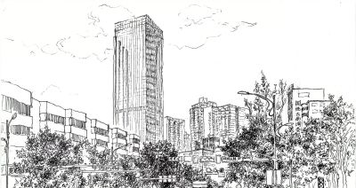 唐晓华钢笔画写生和速写作品50幅 - 图画吧TUHUABA