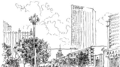 唐晓华钢笔画写生和速写作品50幅 - 图画吧TUHUABA