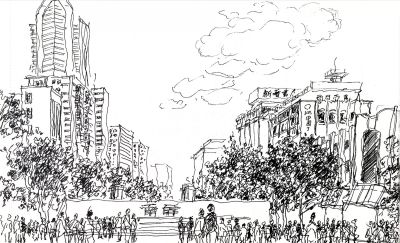 唐晓华钢笔画写生和速写作品50幅 - 图画吧TUHUABA