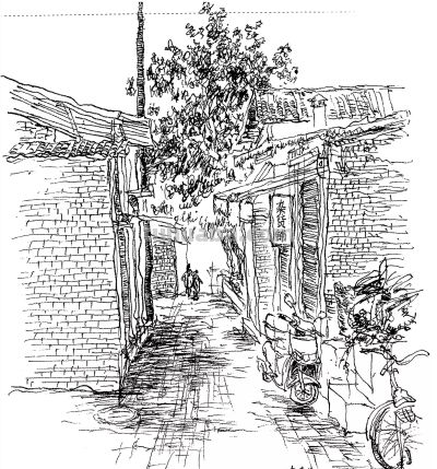 唐晓华钢笔画写生和速写作品50幅 - 图画吧TUHUABA