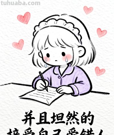 我很庆幸已经放下你了#治愈系漫画 #可爱简笔画 - 图画吧TUHUABA