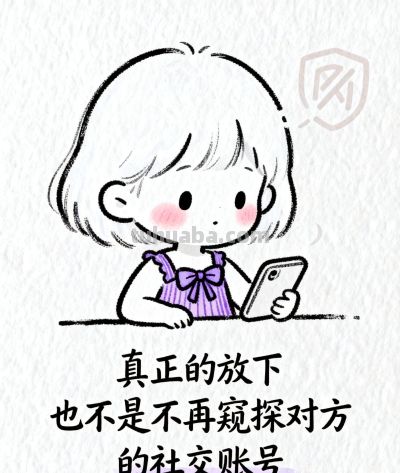 我很庆幸已经放下你了#治愈系漫画 #可爱简笔画 - 图画吧TUHUABA