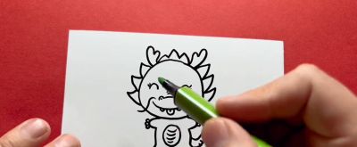 龙年简笔画：卡通龙的画法 - 图画吧TUHUABA