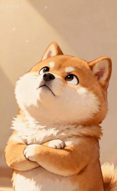 手绘风格生气的柴犬宝宝 - 今日头条