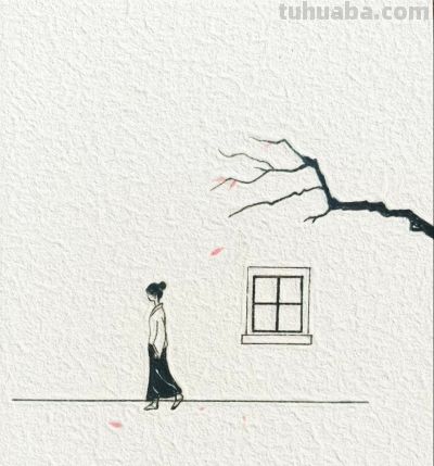 行经寒枝下 袖染落花风 烟火燃尽处 眉间已从容丨燕子简笔画分享 - 图画吧TUHUABA