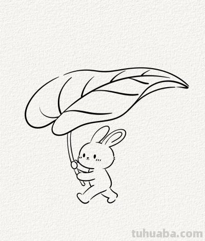 可爱兔丨涂鸦简笔画分享 - 图画吧TUHUABA