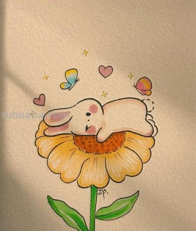 （140）寥寥数笔，可爱萌萌的兔子乖乖简笔画上新了，喜欢收藏吧 - 图画吧TUHUABA