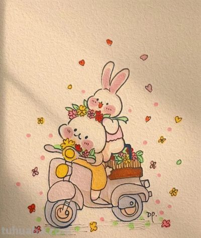 （140）寥寥数笔，可爱萌萌的兔子乖乖简笔画上新了，喜欢收藏吧 - 图画吧TUHUABA