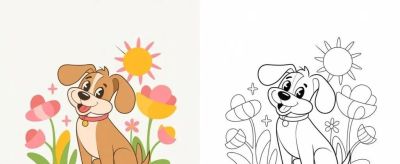 狗子的简笔画线稿和上色模板,临摹学画 - 今日头条 狗子的简笔画线稿和上色模板,临摹学画 - 图画吧TUHUABA