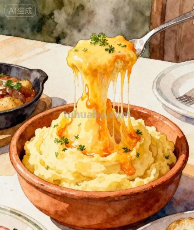 手绘风格吃播系列——芝士🧀土豆泥 - 今日头条