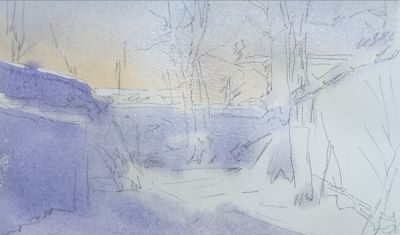 水彩雪景总画成 “大白板”？5 个核心要点，轻松画出冬日氛围感 - 图画吧TUHUABA