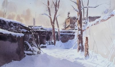 水彩雪景总画成 “大白板”？5 个核心要点，轻松画出冬日氛围感 - 图画吧TUHUABA