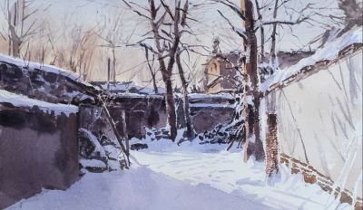 水彩雪景总画成 “大白板”？5 个核心要点，轻松画出冬日氛围感 - 图画吧TUHUABA