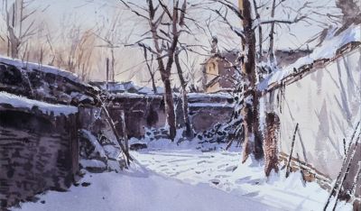 水彩雪景总画成 “大白板”？5 个核心要点，轻松画出冬日氛围感 - 图画吧TUHUABA