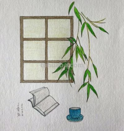 这一组彩铅画，真是别具一格，雅致非凡！ - 图画吧TUHUABA